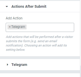 Elementor Pro Form Widget — Telegram — Sender - Плагины для WordPress